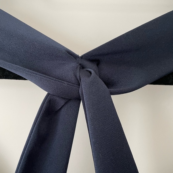 BCBG MAX AZRIA dark blue beaded evening gown. - Picture 6 of 7